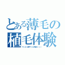 とある薄毛の植毛体験（サッカー選手マンＵ所属ルーニー）