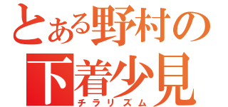 とある野村の下着少見（チラリズム）