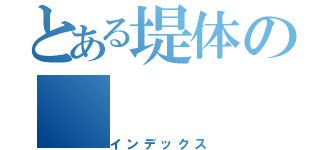 とある堤体の（インデックス）