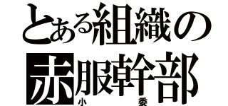 とある組織の赤服幹部（小委）