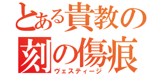 とある貴教の刻の傷痕（ヴェスティージ）