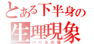 とある下半身の生理現象（バベルの塔）