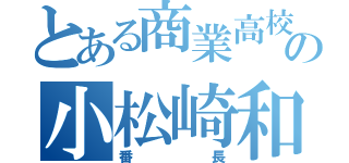 とある商業高校の小松崎和花（番長）