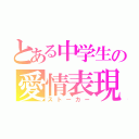 とある中学生の愛情表現（ストーカー）