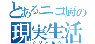 とあるニコ厨の現実生活（☆リア充☆）