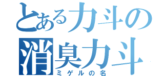 とある力斗の消臭力斗（ミゲルの名）