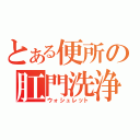 とある便所の肛門洗浄（ウォシュレット）