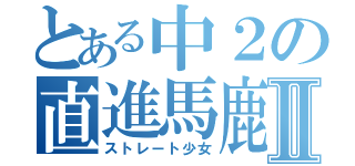 とある中２の直進馬鹿Ⅱ（ストレート少女）