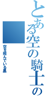 とある空の騎士の（空を飛んでいる黒）