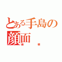 とある手島の顔面（崩壊）