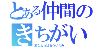 とある仲間のきちがい（まなと☆はる☆いくみ）