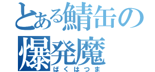 とある鯖缶の爆発魔（ばくはつま）