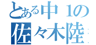 とある中１の佐々木陸（）