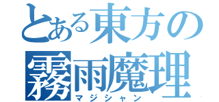 とある東方の霧雨魔理沙（マジシャン）