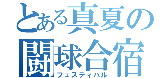 とある真夏の闘球合宿（フェスティバル）