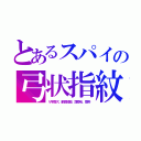 とあるスパイの弓状指紋（Ｖ字鼻穴、胴長短脚、薄眉毛、眉骨）