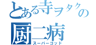 とある寺ヲタク（ハマり中）の厨二病（スーパーゴッド）