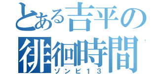 とある吉平の徘徊時間（ゾンビ１３）