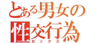 とある男女の性交行為（セックス）