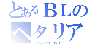 とあるＢＬのヘタリア（リトアニア×ポーランド）