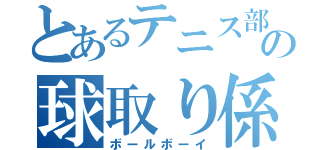 とあるテニス部の球取り係（ボールボーイ）