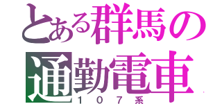 とある群馬の通勤電車（１０７系）