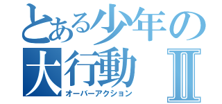 とある少年の大行動Ⅱ（オーバーアクション）