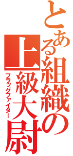 とある組織の上級大尉（フラッグファイター）