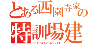 とある西園寺家の特訓場建設（バーチャルタワー＆ソリッド）