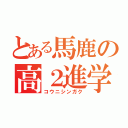 とある馬鹿の高２進学（コウニシンガク）