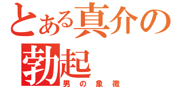 とある真介の勃起（男の象徴）