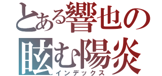 とある響也の眩む陽炎（インデックス）