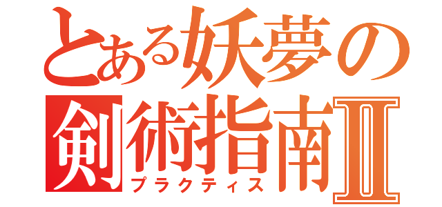 とある妖夢の剣術指南Ⅱ（プラクティス）