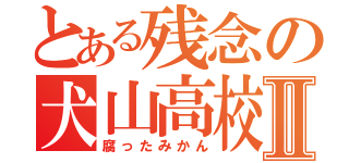 とある残念の犬山高校Ⅱ（腐ったみかん）