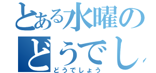 とある水曜のどうでしょう（どうでしょう）