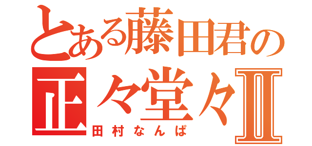 とある藤田君の正々堂々Ⅱ（田村なんぱ）