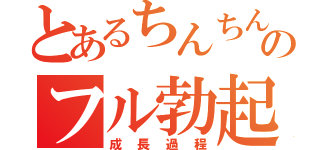 とあるちんちんのフル勃起（成長過程）