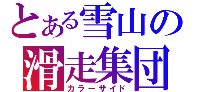 とある雪山の滑走集団（カラーサイド）