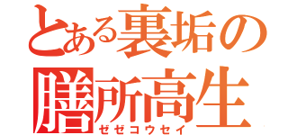 とある裏垢の膳所高生（ゼゼコウセイ）