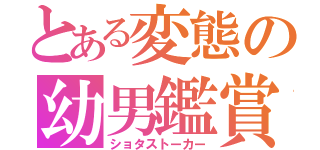 とある変態の幼男鑑賞（ショタストーカー）