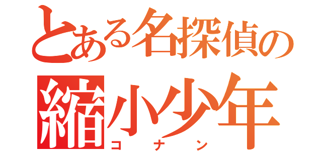 とある名探偵の縮小少年（コナン）