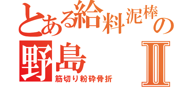 とある給料泥棒の野島Ⅱ（筋切り粉砕骨折）