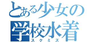 とある少女の学校水着（スクミズ）