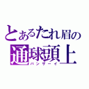 とあるたれ眉の通球頭上（バンザーイ）