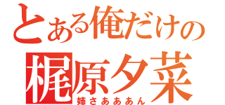 とある俺だけの梶原夕菜（姉さあああん）