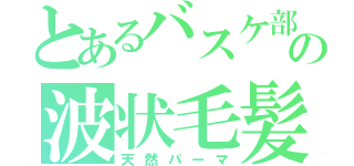 とあるバスケ部の波状毛髪（天然パーマ）