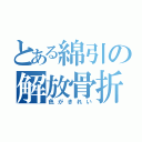 とある綿引の解放骨折（色がきれい）