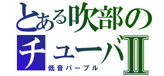 とある吹部のチューバ吹きⅡ（低音パーブル）