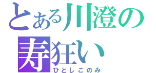 とある川澄の寿狂い（ひとしこのみ）