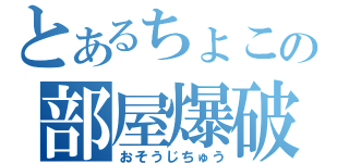 とあるちょこの部屋爆破（おそうじちゅう）